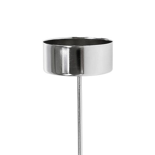 Article Photophore à brancher argent 21cm 8 pcs