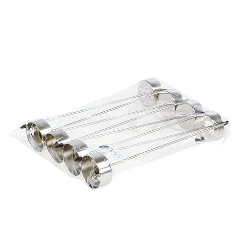 Article Photophore à brancher argent 21cm 8 pcs