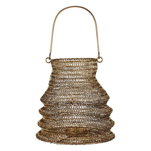 Photophore métal laiton lanterne de jardin upcycling Ø18cm