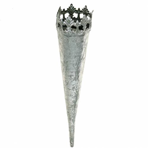 Article Photophore à coller argent Ø5cm H24cm 4pcs