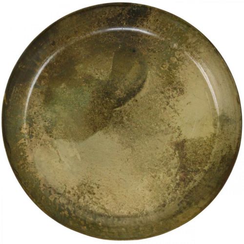 Assiette déco aspect laiton Décoration assiette métal Ø30.5cm