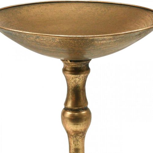Floristik24 Bol décoratif avec pied bol décoratif en métal vintage Ø32cm H37cm