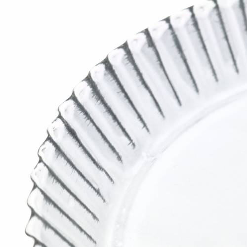 Floristik24 Assiette décorative plat à four zinc blanc Ø19.5cm H2cm