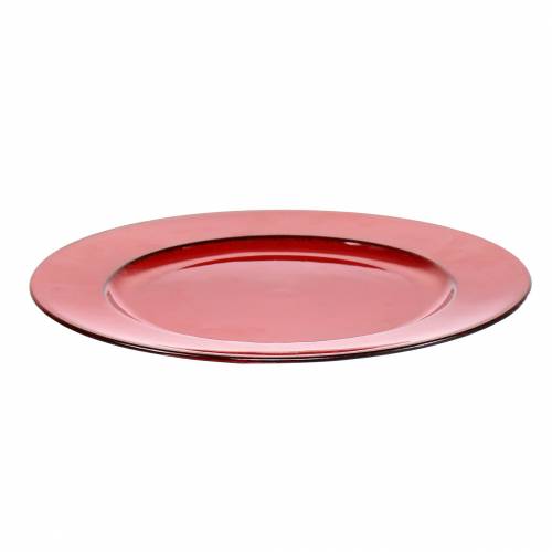 Article Assiette décorative rouge/noir Ø22cm