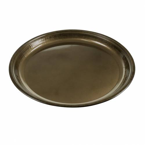 Floristik24 Assiette décorative en métal bronze effet glacis Ø50cm
