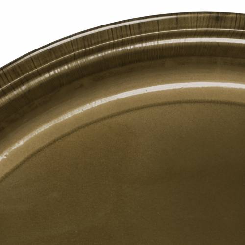 Article Assiette décorative en métal bronze effet glacis Ø50cm