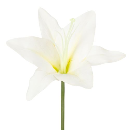 Fleurs artificielles de lys tigré blanc pour vases et compositions florales, bouquet de 6 (29 cm). acheter | Floristik24.be
