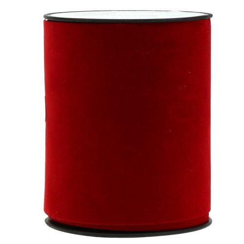 Floristik24 Ruban de table ruban velours rouge 100mm 8m