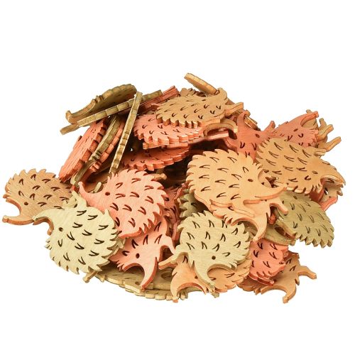 Article Décoration de table automne décoration dispersée hérisson bois L4cm H3cm 72 pcs