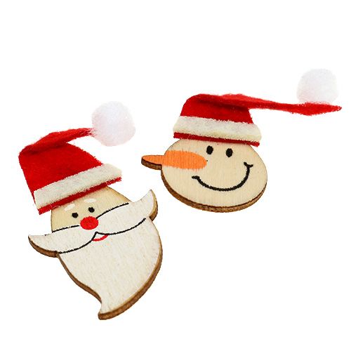 Article Décoration de table Père Noël, bonhomme de neige 4-5cm 12pcs