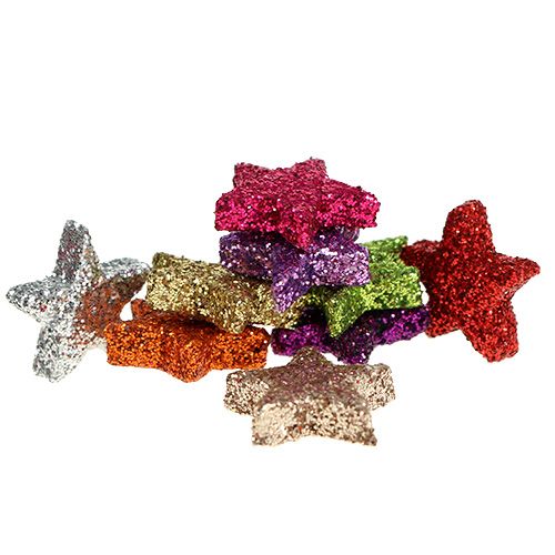 Floristik24 Décoration de table étoiles triées 1,5cm avec mica 144pcs