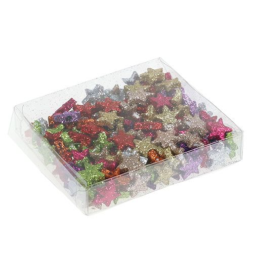 Floristik24 Décoration de table étoiles triées 1,5cm avec mica 144pcs