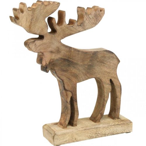 Floristik24 Décoration de table Noël déco wapiti support en bois déco cerf H27.5cm