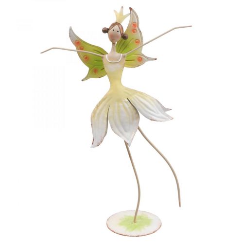 Décoration de table printemps fleur elfe féerique décoration métal 25x10x37.5cm