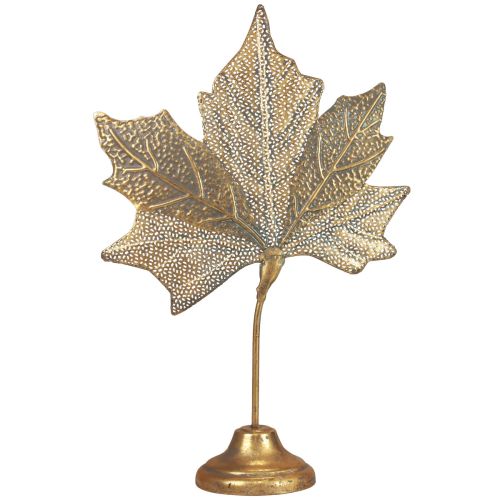 Floristik24 Décoration de table décoration feuille d&#39;érable d&#39;automne doré antique 58cm × 39cm