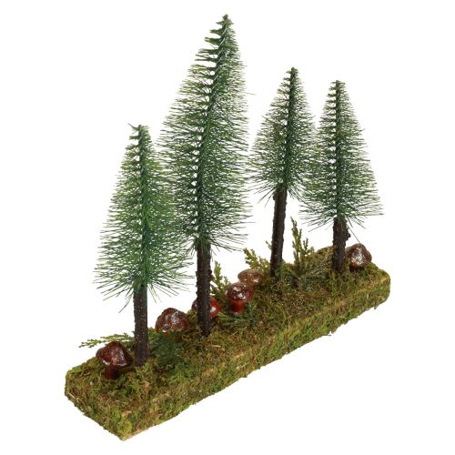 Floristik24 Décoration de table mini sapins artificiels socle forêt de sapins 30cm