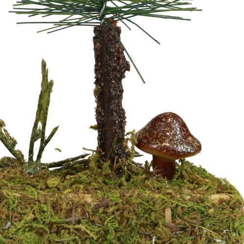 Floristik24 Décoration de table mini sapins artificiels socle forêt de sapins 30cm