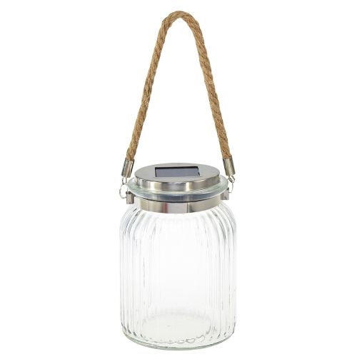 Floristik24 Lampe suspendue solaire décoration de table balcon blanc chaud Ø11cm H16cm