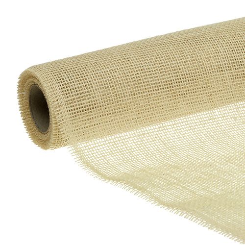 Floristik24 Chemin de table jute ruban blanchi 30cm 5m