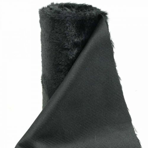 Floristik24 Chemin de table fausse fourrure noir Bande décorative fourrure 15×200cm