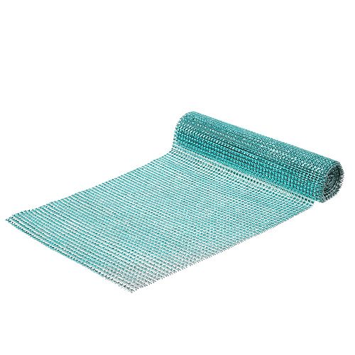 Article Chemin de table avec paillettes turquoise l. 25 cm L. 228 cm