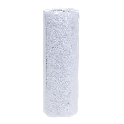 Floristik24 Chemin de table dentelle blanc 200mm 10m