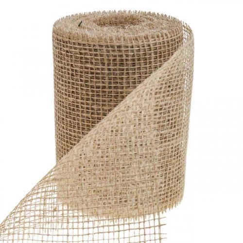 Floristik24 Chemin de table jute ruban de jute ruban de table nature L15cm L10m