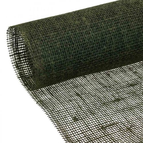 Floristik24 Chemin de table jute ruban de jute ruban de table vert olive L30cm L5m