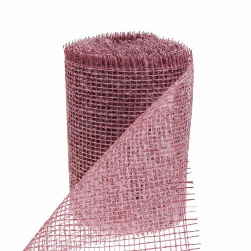 Floristik24 Chemin de table jute ruban de jute ruban de table rose W15cm L10m