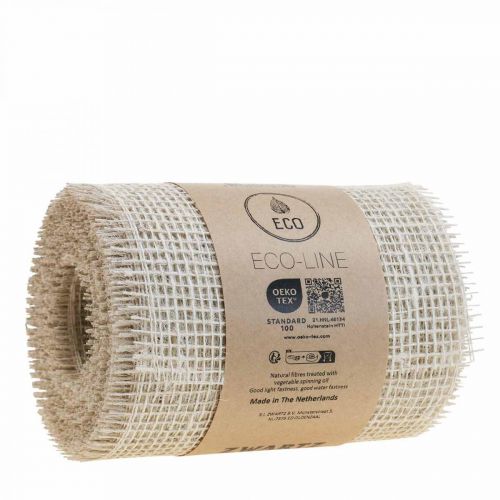Article Chemin de table jute ruban de jute ruban de table blanc L15cm L10m