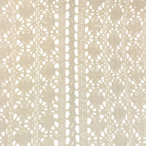 Floristik24 Chemin de table crochet dentelle nature 30cm x 140cm