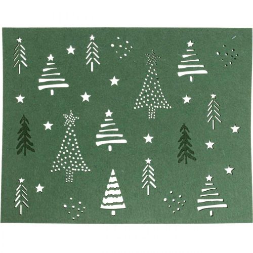 Set de table décoration de table de Noël feutre vert 45×35cm 4pcs