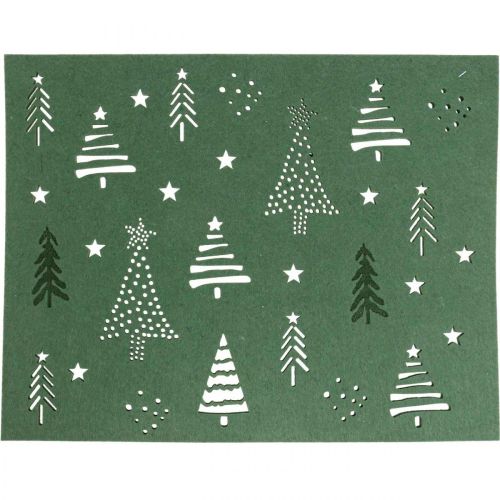 Floristik24 Set de table décoration de table de Noël feutre vert 45×35cm 4pcs