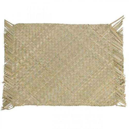 Article Set de table jonc de mer rectangulaire décoration de table jacinthe d&#39;eau nature 33×48cm