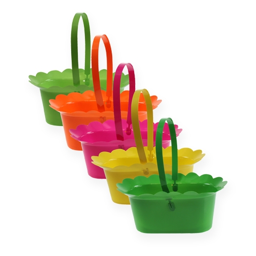 Floristik24 Pot fleur avec anse ovale 23cm 10pcs