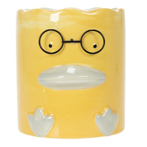 Article Vase cylindrique décoratif en céramique en forme de canard, 13 cm, lot de 2.