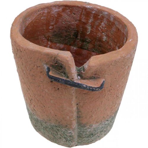 Cache-pot béton pot terre cuite Ø13cm H13cm