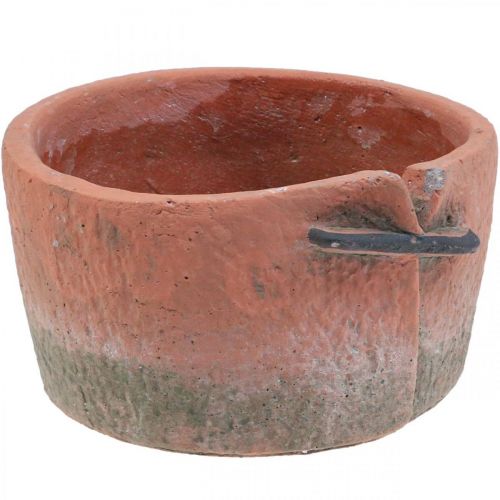 Floristik24 Pot de fleurs en béton cache pot terre cuite Ø18.5cm H10.5cm