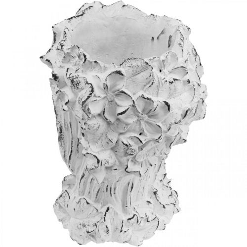 Floristik24 Jardinière Béton Jardinière Shabby Chic Tête de Femme Blanc H34cm