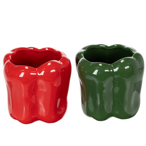 Pot de fleurs en céramique Paprika pour une décoration de cuisine moderne, convient à tous les styles d'intérieur, 13 cm, lot de 2