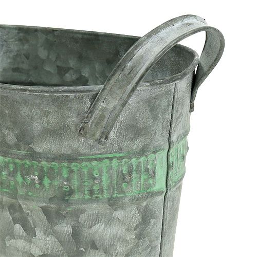Floristik24 Pot zinc ovale 20cm x 12cm H14cm