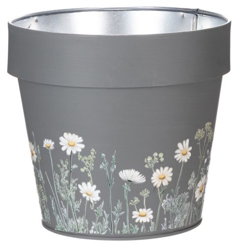 Pot de fleurs à motif délicat de fleurs sauvages, idéal pour un balcon ou une terrasse, 15 cm, lot de 3