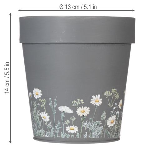 Article Pot de fleurs à motif floral pour une décoration intérieure moderne et un balcon estival, 13 cm, lot de 4
