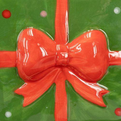 Floristik24 Jardinière en céramique cadeau de Noël avec pieds H11,5cm 2 pcs
