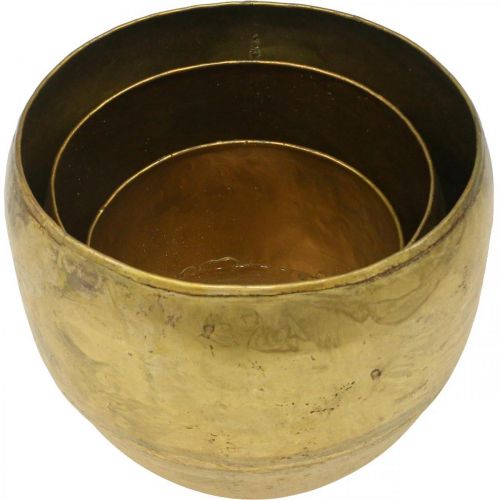 Article Vases décoratifs vases en métal aspect laiton Ø17,5/15/13cm lot de 3