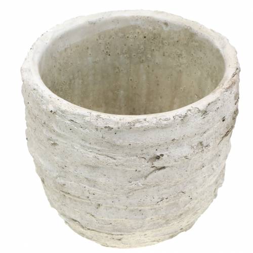 Floristik24 Cache-pot blanc antique Ø14,5cm H13cm