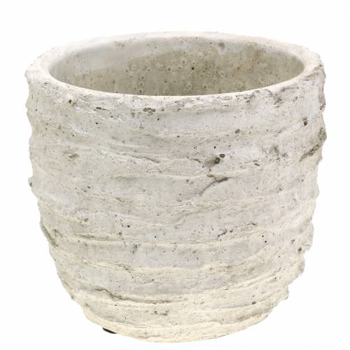 Floristik24 Cache-pot blanc antique Ø14,5cm H13cm