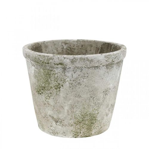 Floristik24 Cache-pot aspect antique en béton patiné Ø17,5cm H14cm