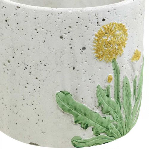 Article Jardinière béton pissenlit décoration estivale pot de fleurs Ø12.5cm H11cm 3pcs