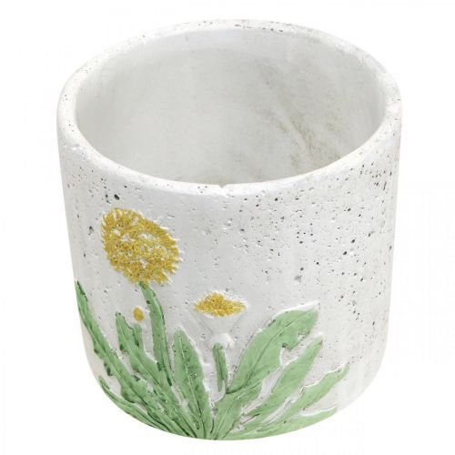 Article Jardinière béton pissenlit décoration estivale pot de fleurs Ø12.5cm H11cm 3pcs
